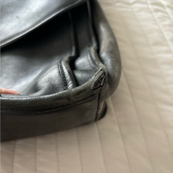 Vintage Coach Black Leather Messenger Brief - Picture 9 of 10